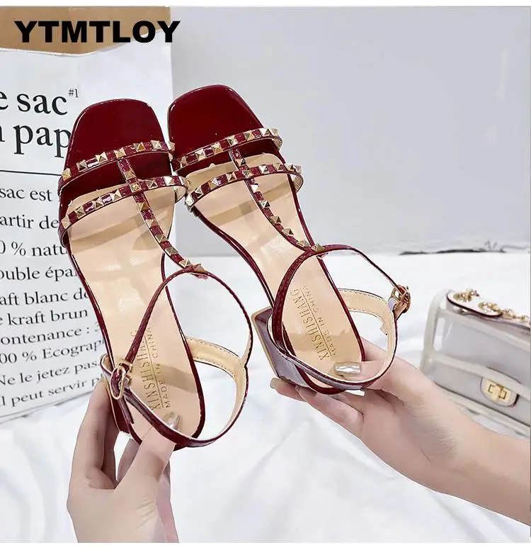 

HOT 2019 New Fashion High Heels Shoes Women Pumps Patent Wedding Heel Sandals Stiletto Strappy Heels Sexy Heels Slingback Hollow