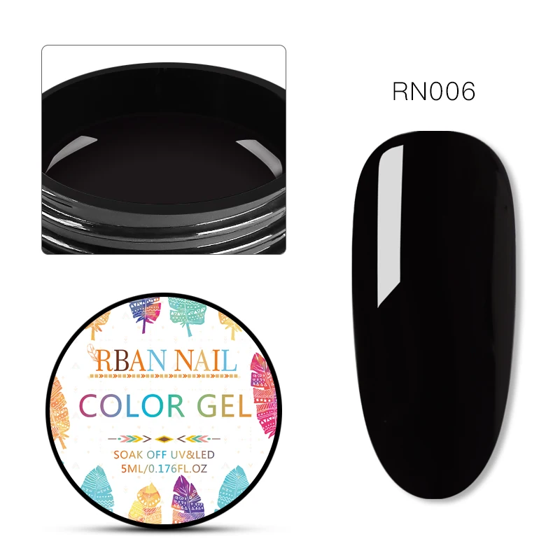 RBAN NAIL Pure Color Gel Varnish Hybrid Gel Polish Manicure for Nails Design Shining Lucky Yellow Green Colors UV Nail Polish - Цвет: HHS00432