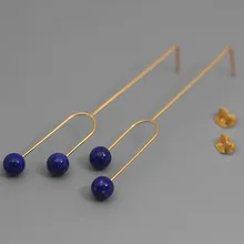 INATURE, 925 пробы, серебряные, модные, синие, розовые, с шариками, геометрические серьги-гвоздики для женщин, вечерние, свадебные, подарок, ювелирные изделия для ушей