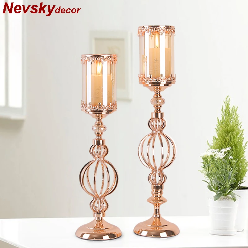 

Decorative Candle Holders Candle stand Romantic Candlelight Dinner Candlestick Light Home For Wedding Decoration Centerpiece