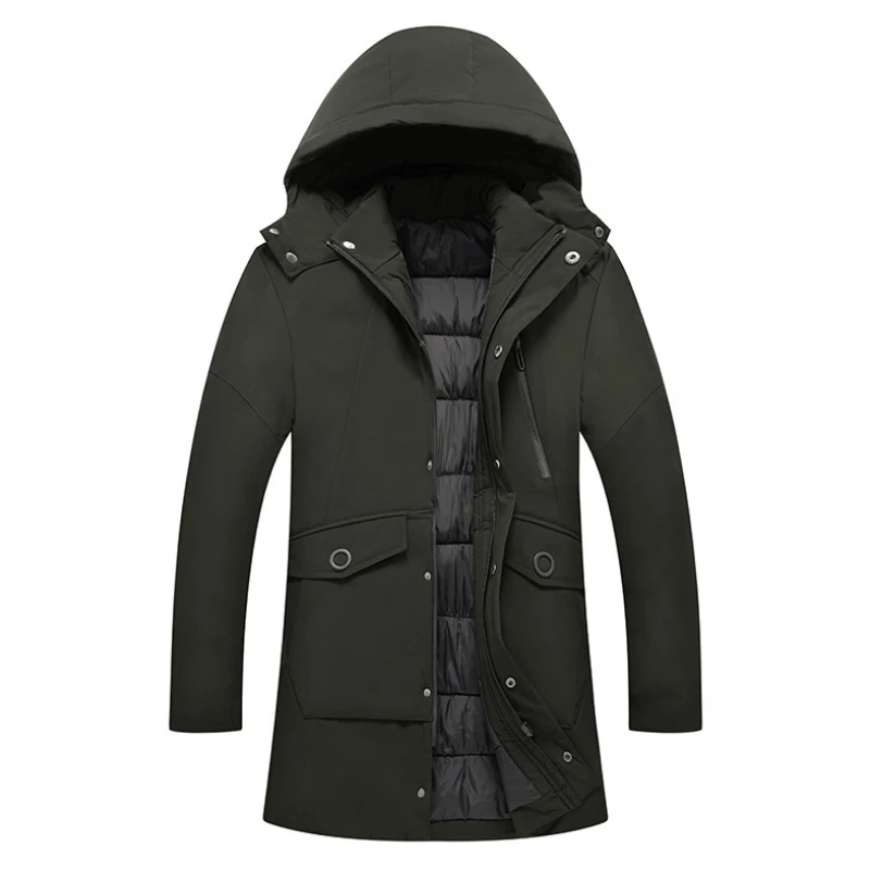 

Winter Jacket Men Fashion Male Parka Mens Solid Thick Jackets and Coats Man