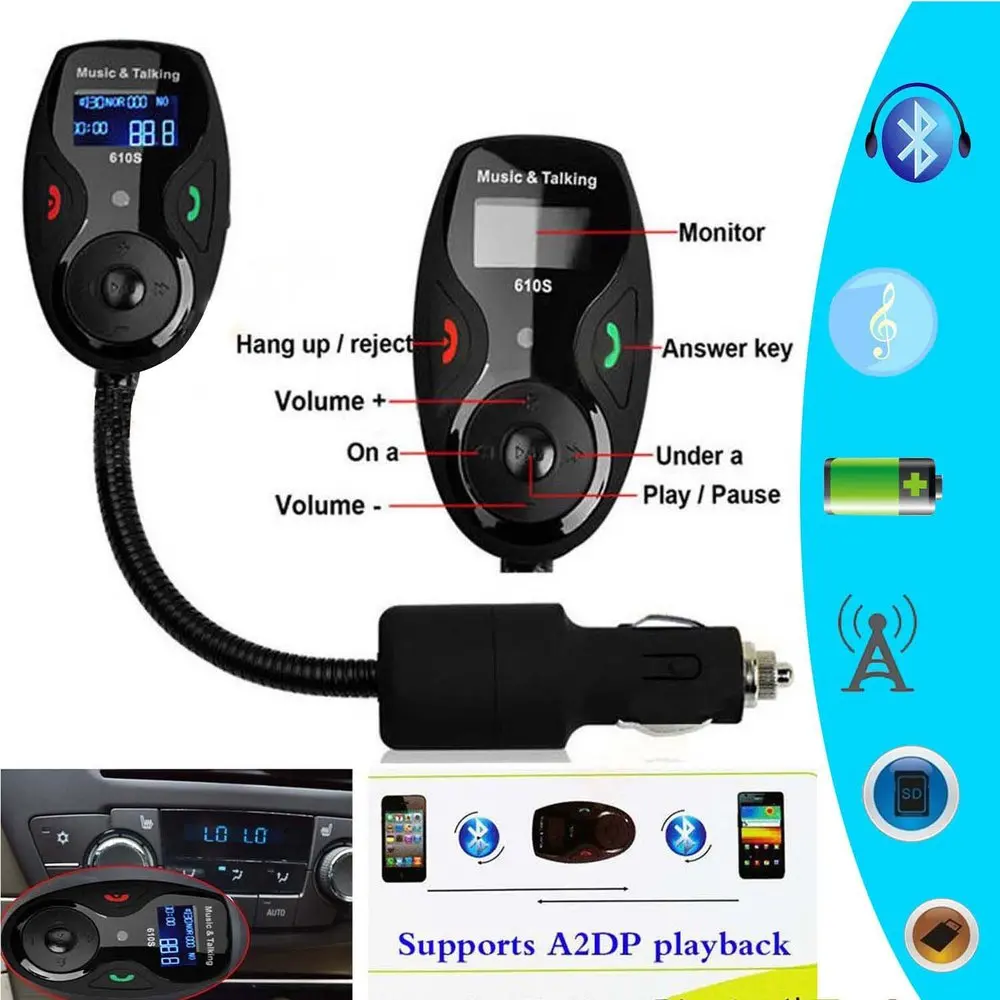 Universal Wireless Bluetooth FM Transmitter Modulator Radio Adapter Car