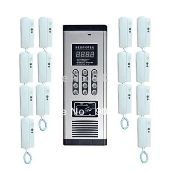 

XinSiLu New Arrival Press Direct dialing non-visual building intercom system,14-apartments audio door phone ,ID card unlock