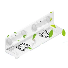 Белый вертикальный стоячий охлаждающий вентилятор с двойным контроллером зарядная станция вертикальная подставка охлаждающий вентилятор для контроллеров PS4 мульти двойной