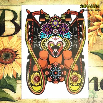 

SHNAPIGN Sun Wukong Waterproof flash Temporary Tattoo sticker Magic Owl tattoo Water Transfer fake flash tattoo for men women