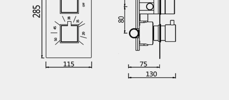 hm Wall Mounted Shower Mixer Valve 3 or 4 Water Outlets Thermostatic Chrome Bath Shower Faucet Accessories 3 Handles Valve (28)