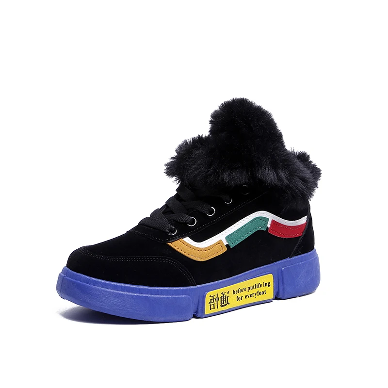 

Women Winter Boot Fur Fashion Plush Shoes High Top New Sneakers Tenis Feminino Trend Casual Female Shoes Woman School Shoes Girl
