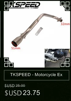 TKSPEED- Motorcycle Exhaust System Vent Pipe Stainless Fit for HONDA Grom MSX 125