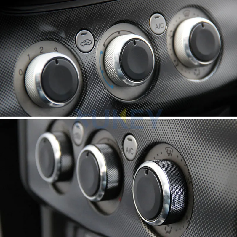 3Pc For Ford Galaxy MK3 Kuga MK1 Air Conditioning A/C Heater Climate Control Switch Knobs Button Dials Accessories Refitting