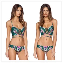 Biquinis Feminino 2016 Brasileiro Cintura Alta Retro Plus Size font b Suits b font Dental Mujer