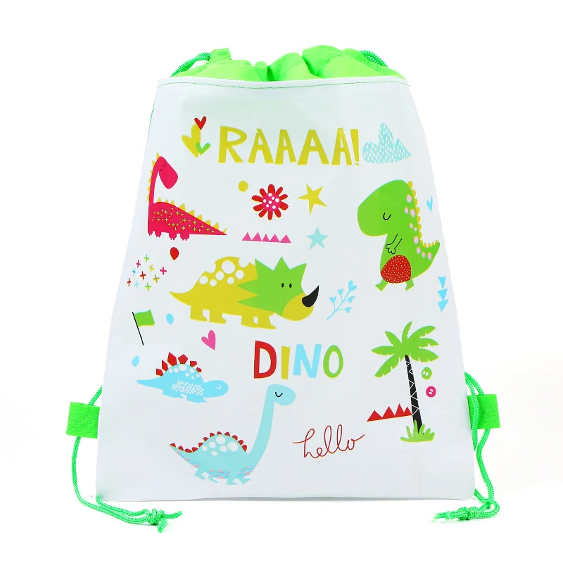 

12PCS Drawstring bag Dinosaur party favor boy party supply gift Jungle tropical party favor souvenir giveaway