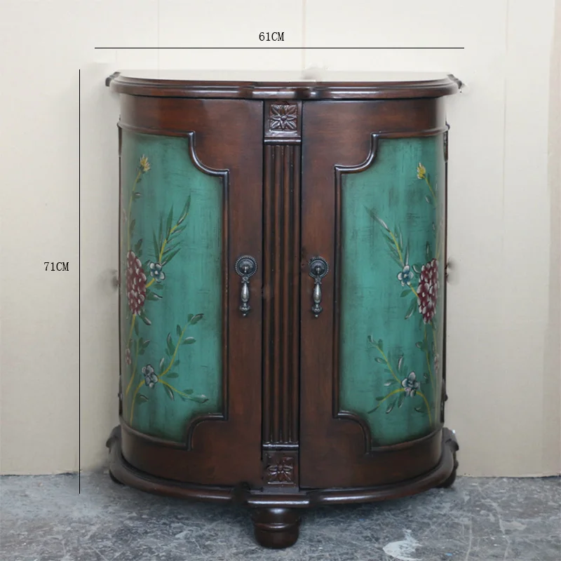 European painting cabinet American semicircle cabinet garden door cabinet living room cabinet locker for old solid European painting cabinet American semicircle cabinet garden door cabinet living room cabinet locker for old solid