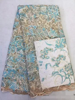 

African Tulle Lace Fabric 2017African French Lace Fabric High Quality With Stones Nigerian Embroidery Tulle French Lace Wedding
