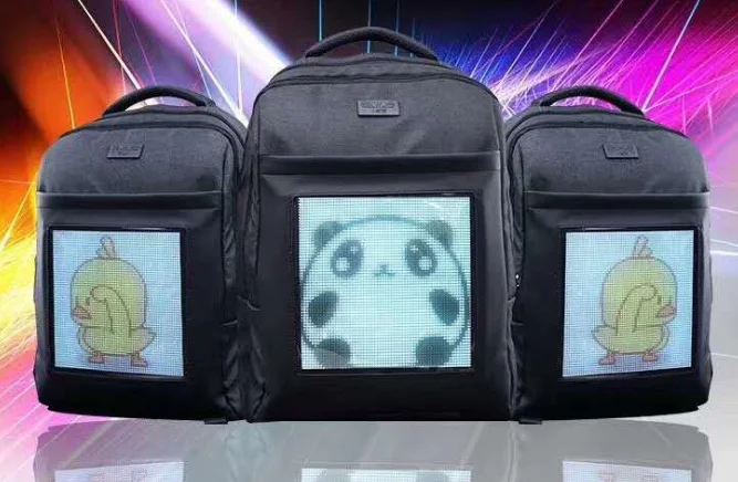 Wifi soft Led display moving led advertising backpack