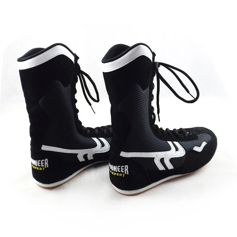 Sport Pioneer Boxing Shoes Training Shoes Tendon at The end Leather Sneakers Professional Boxing Shoes for Men