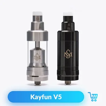 

Volcanee Kayfun V5 RTA Atomizer Rebuildable Tank 5ml Capacity 22 Diameter fit 510 Thread E Cigarette Vape Box Mod vs RDA Tank