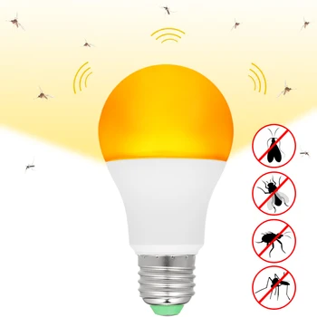 

2Pcs Mosquito Repellent Light Bulb LED Bug Zapper Light Bulb Auto On & Off E26/27 Anti Mosquito Light Bulb for Outdoor Indoor