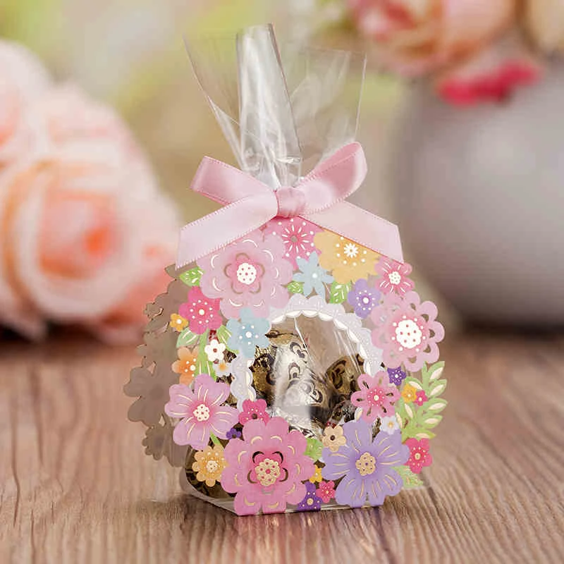 flower favor bags