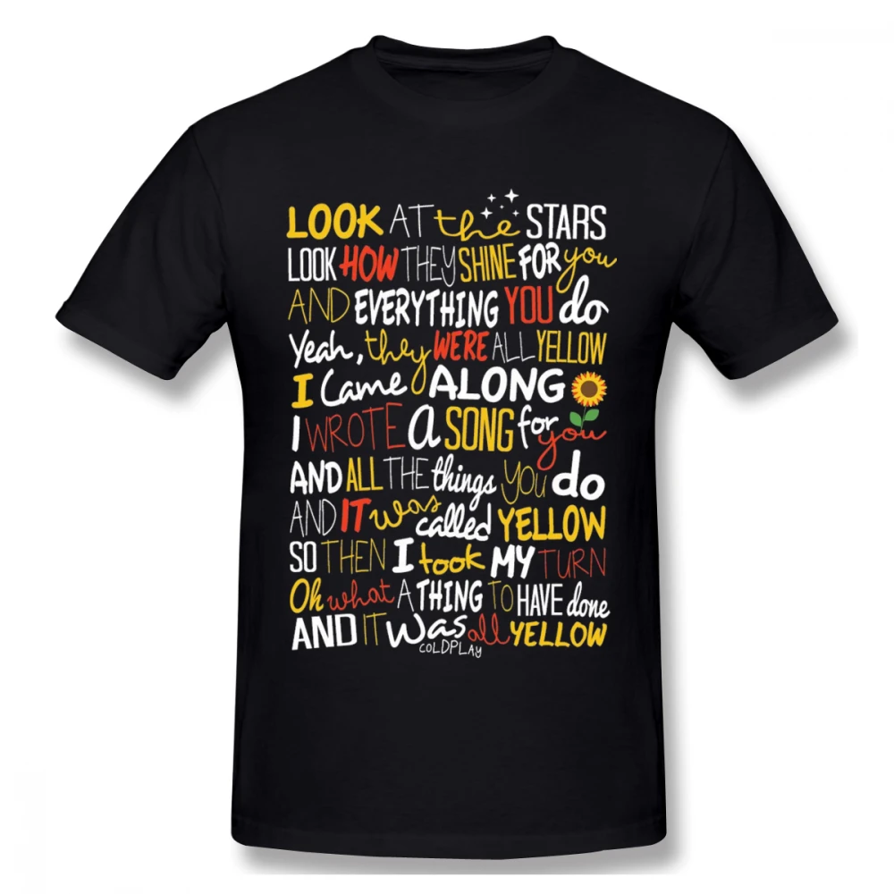 Muisc Band Coldplay T-shirt For Men Plus Size 4XL 6XL Couple Top