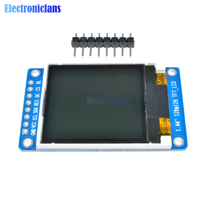 

3.3V 1.44 inch TFT LCD Display Module 128*128 Full Color 8 Pin SPI Serial Interface ST7735S 1.44" 128x128 LCD Module
