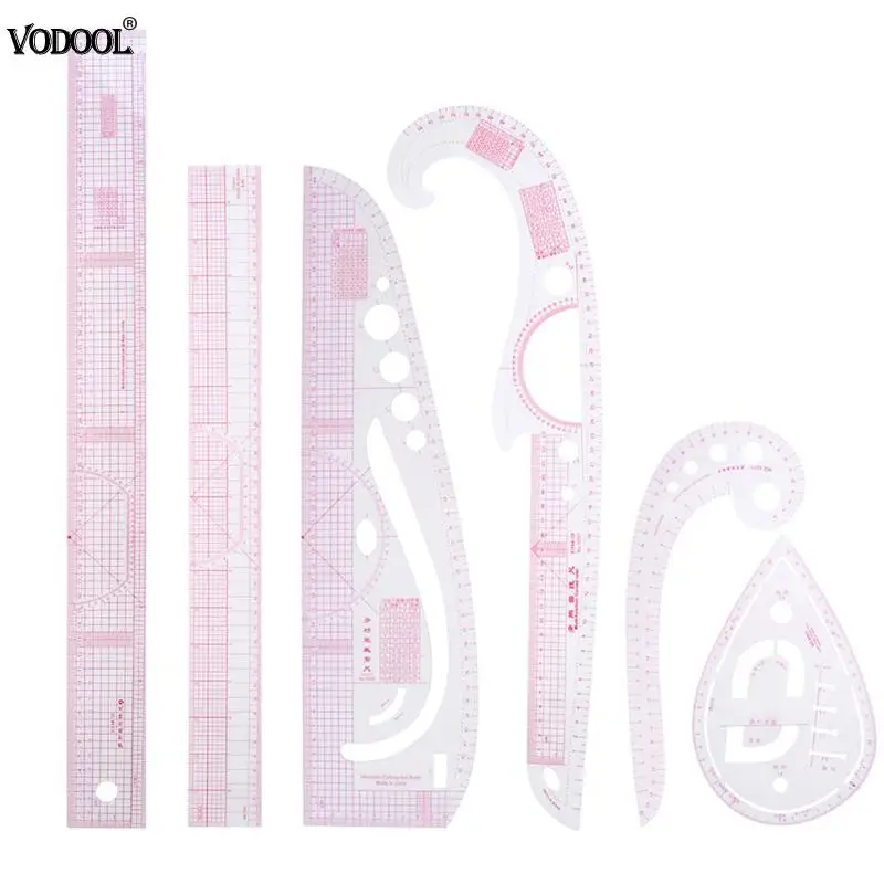 VODOOL 6pcs/set DIY Clothing Rulers Seam Quilting Sewing Patchwork