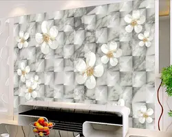 Papel де parede мраморный цветок Драгоценности 3d современные обои фрески, гостиная ТВ диван спальня стены кухни документы домашнего декора