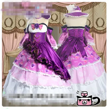 

LoveLive! Ball dress Awakening Umi Maki Nozomi Kotori Nico Hanayo Honoka Eli cosplay costume Court Dress Halloween Hat+Dress