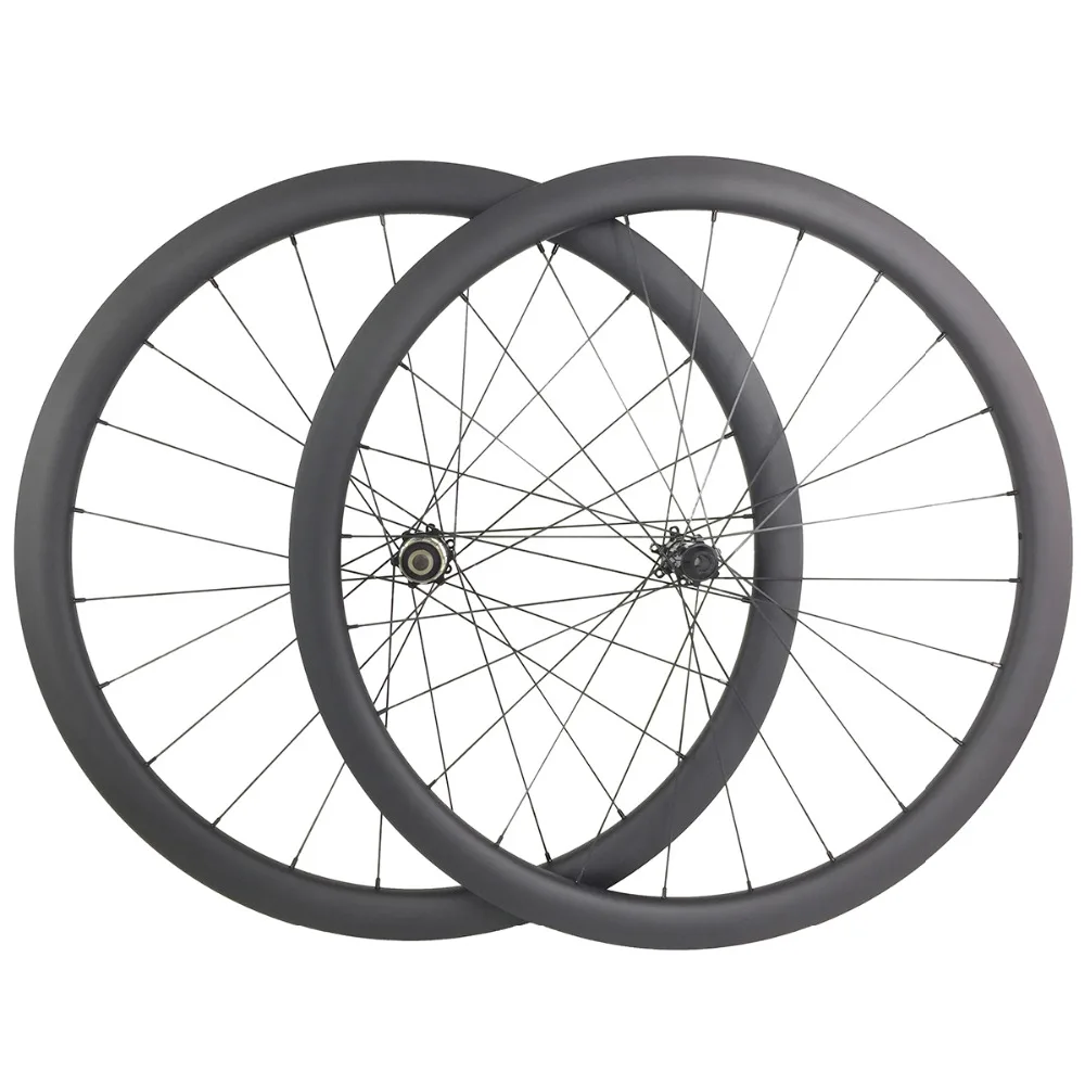 Cheap Customize Carbon disc brake road wheelr 700C Road disc Wheels Carbon Bicycle Wheels With Novatec 411/412 Wheels Free Shipping 0