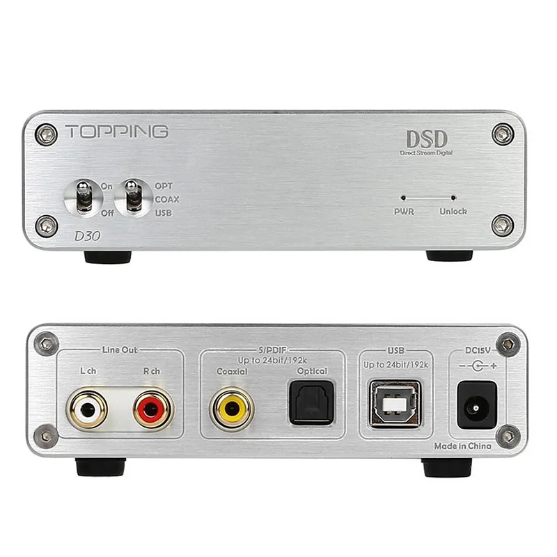 TOPPING D30 DSD аудио DAC USB коаксиальный оптоволоконный XMOS CS4398 24 бит 192 кГц декодер|usb
