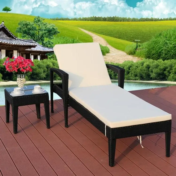 Cadeira de vime ao ar livre cadeiras de vime cama deitado cadeira