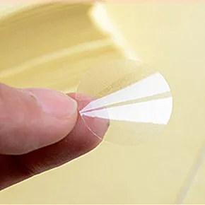 

Free shipping waterproof Diameter 10mm Transparent Blank Sticker round shape adhensive stickers PVC seal labels