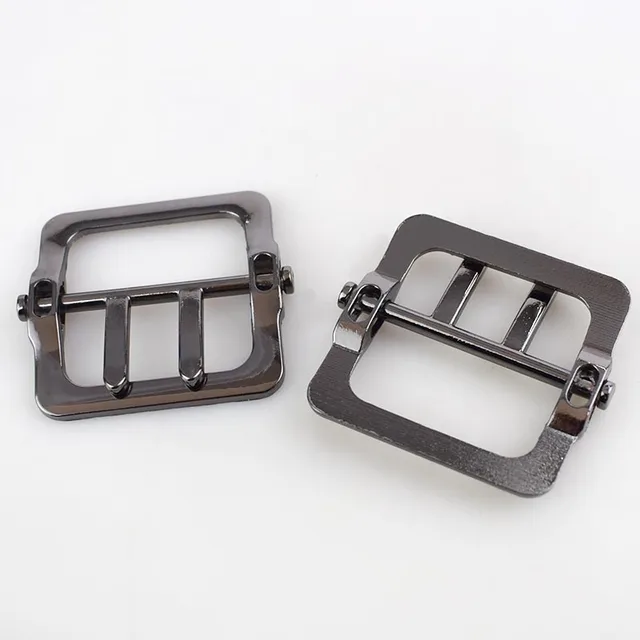 4pcs Meetee High quality Double Pins Belt Buckle for Men Leather Spare