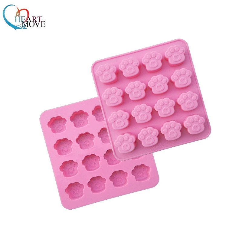 

16 Holes Lovely Cat Paw Silicone Mold Fondant Cake Decorating Tools Silicone Soap Mold Silicone Cake Mold Paw Chocolate Mold