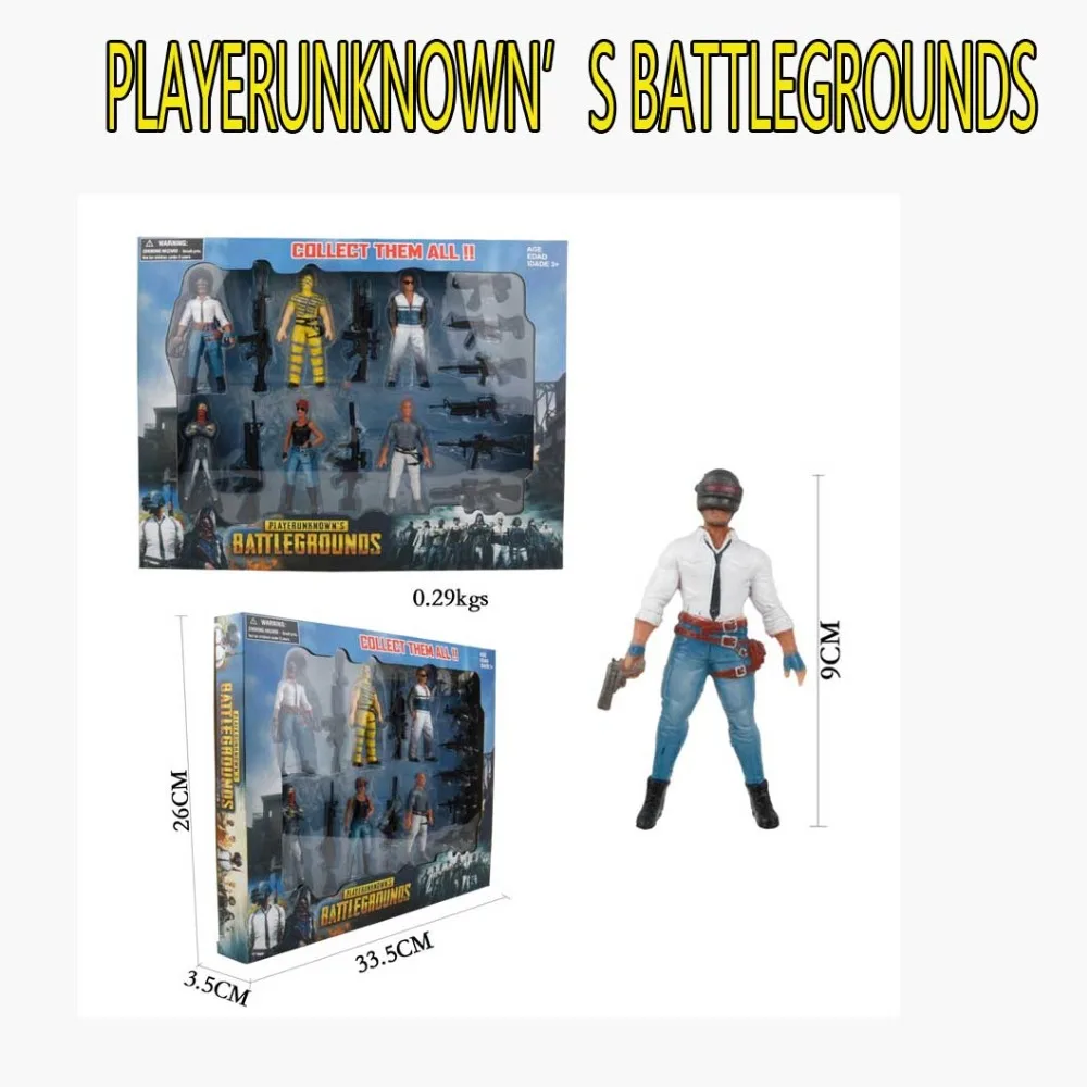 8 шт./лот Play erunknown's Battlegrounds дисплей Модель игрушки Аниме PUBG Eat Chicken сегодня игра