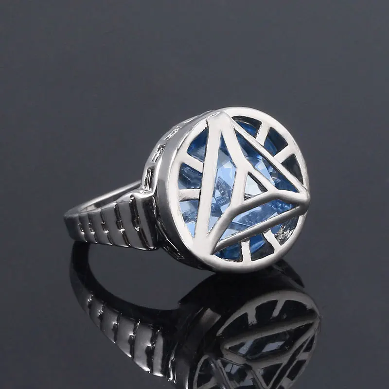 

Iron Man Arc Reactor Ring Marvel Avengers Tony Stark Thanos Infinity Gauntlet Power Stones Rings for Men Jewelry Gift