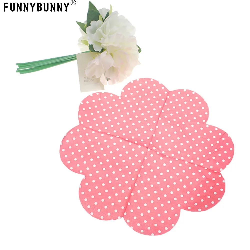 

FUNNYBUNNY 20PCS Love shape creative paper towel green pure wood pulp color napkins Valentine's day wedding supplies
