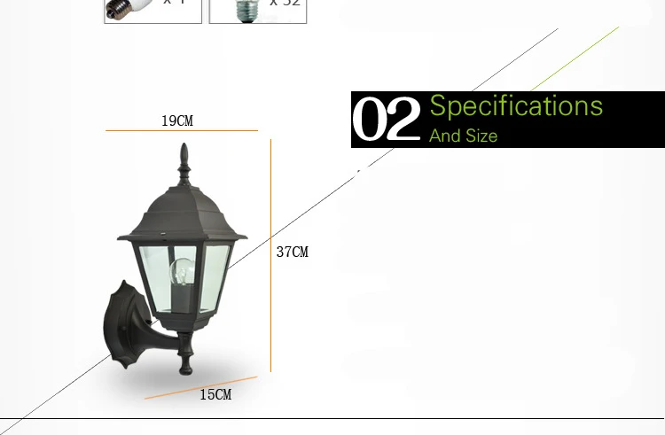 Водонепроницаемый Американский светодиодный настенный светильник для крыльца креативная уличная садовая лампа для загородного дома прохода Балконный коридор винтажная Гирлянда Декор