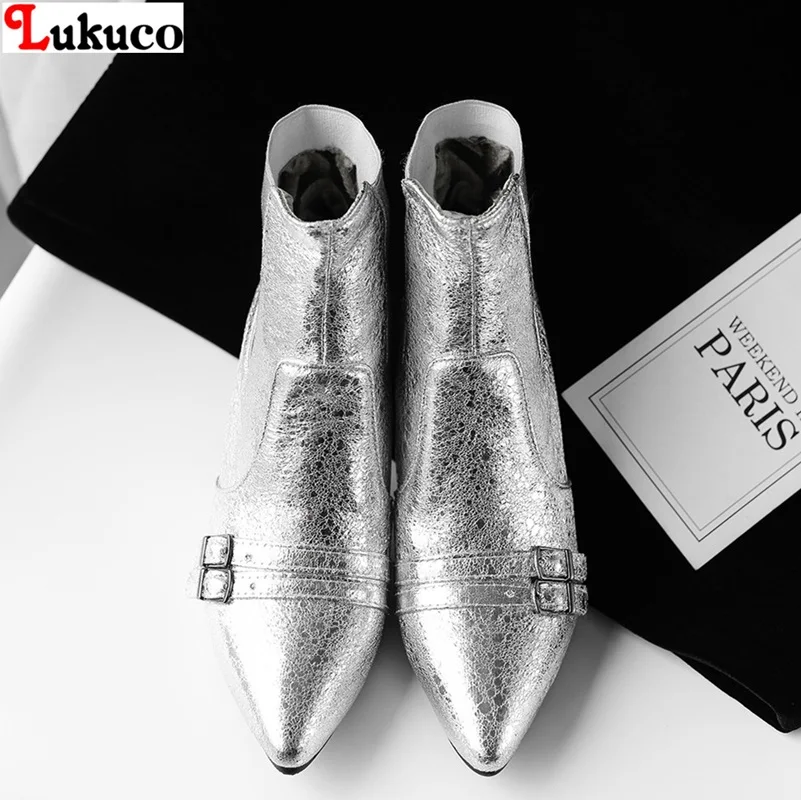 

Lukuco Fashion Warm Short Boots Low Heel Female Large Size 43 44 45 46 47 48 Women's Sweet Concise Lady Shoe Free Shipping Pumps