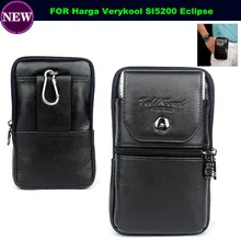 Genuine Leather Carry Belt Clip Pouch Waist Purse Case Cover for Harga Verykool SI5200 Eclipse Phone Bag Free Shipping
