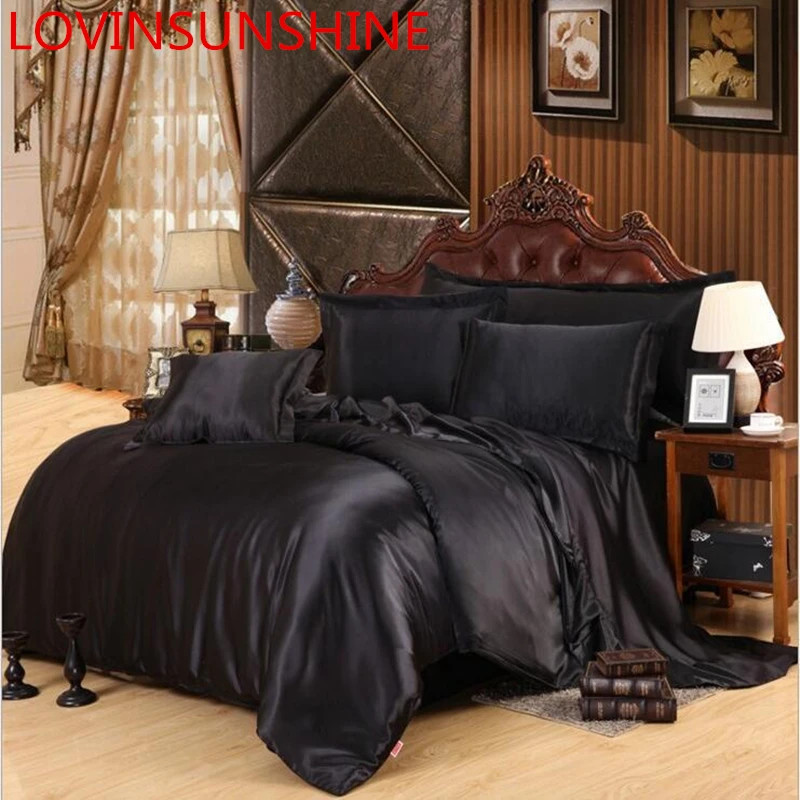 

LOVINSUNSHINE Luxury Bedding Set King Size Duvet Covers Queen Size Bedding Set Silk AX06#