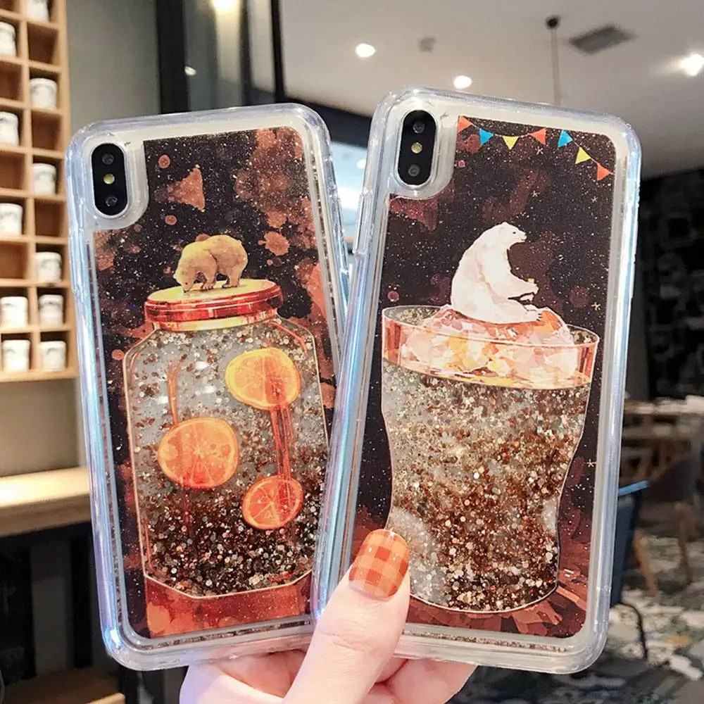 Жидкий чехол KISSCASE для Samsung Galaxy A50 S9 S10 S8 Plus Polar Bear Pttern телефона J4 J6 A5 A6 A7 A8 2018 Funda |