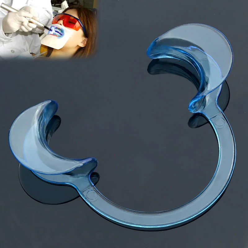 

5Pcs Orthodontic Mouth Opener Middle Size Clear Blue Color C Shape Cheek Retractor Intraoral Lip Mouth Opener Dentist Tools