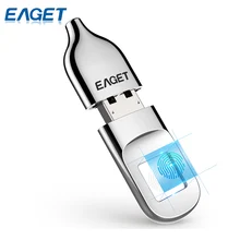 EAGET FU5 Pen Drive USB Flash Drives Recognition Fingerprint Encryption USB 2.0 Stick Pendrive 32G 64G Memory For Apple Laptop