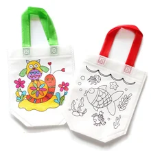 Антистресс Развивающие головоломки игрушка для детей DIY сумка с граффити детский сад ручная роспись материалы веревка цвет случайный