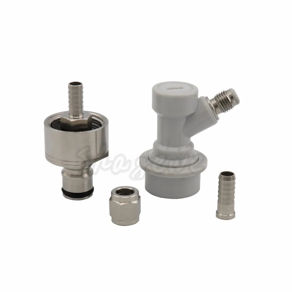 Home brewing Stainless Steel Carbonation Cap Carbonator-Liquid & Gas Ball Lock Disconnect -14Barb with Swivel Nut (3)