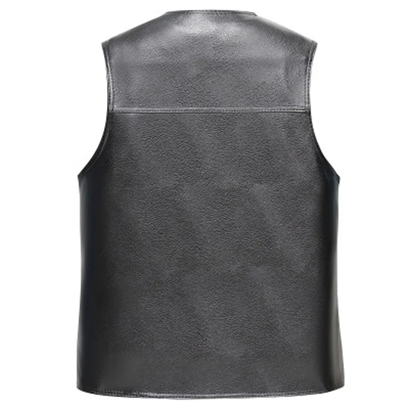 UNIVOS KUNI Colete Masculino осенне зимний брендовый мужской теплый кожаный повседневный