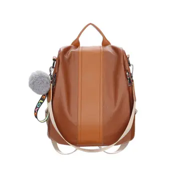 

2019 Newest Style Backpacks For Teenage Girls Fashion School Women's Leather Vintage Solid Youth Shoulder Bag