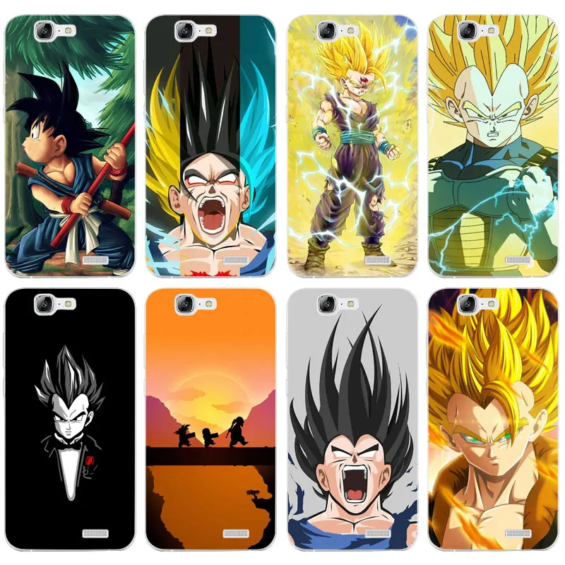 G472 dragon ball прозрачный жесткий тонкий кожи case обложка для huawei p 6 7 8 9 10 lite плюс honor 6 7 8 4c 4x g7