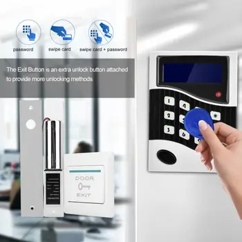 

125KHZ/ID 010ID Door Access Control System Kit With Magnetic Lock ID Card Reader Remote Control AC90-260V