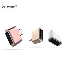 Kuman USB адаптер USB к MicroUSB Кабель-адаптер конвертер для флешки USB флэш-накопитель ручка-накопитель к телефону компьютер OTG A